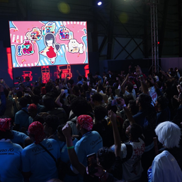 Fans attending a vibrant pop-culture event